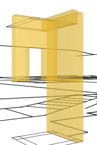 Intersecting Components in Different Building Floors