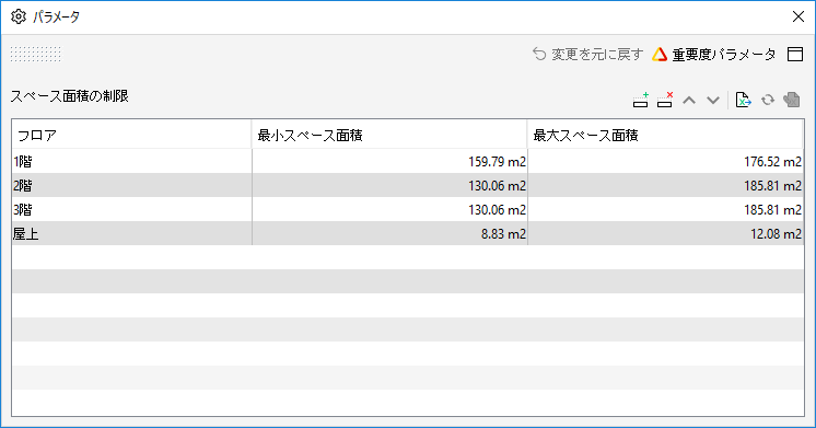 TotalSpaceAreaOnEachFloor_37_Rule_Parameters